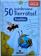 50 Miraculously Tierrätsel Insects Expedition Moses Educational Game Card 9823