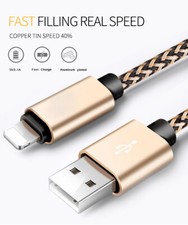 3m xtra Long Fast Charger Data Cable Strong Braided iPhone 5 SE 6,7 8 X iPad LOT