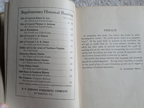 Our Language Second Book HC 1906 C.A. Smith & pub. B.F. Johnson WOW! - Picture 9 of 11
