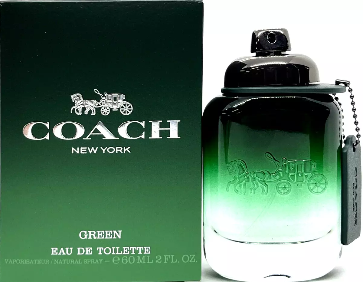 COACH NEW YORK GREEN EAU DE TOILETTE SPRAY FOR MEN 2.0 Oz / 60 ml BRAND NEW  ITEM