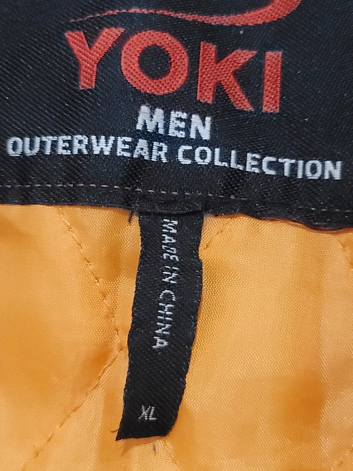 Chaqueta Bomber Hombre Verde Oliva y Naranja, XL Acolchada Forrada Foto 2 de 4