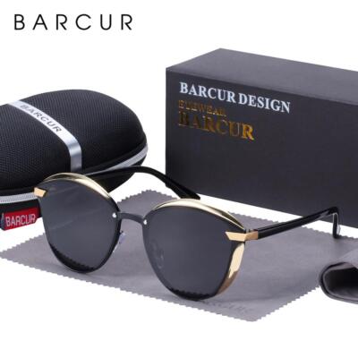 BARCUR Polarized Sunglasses Women Round Fashion UV400 Sun Glasses Stylish Eyewea
