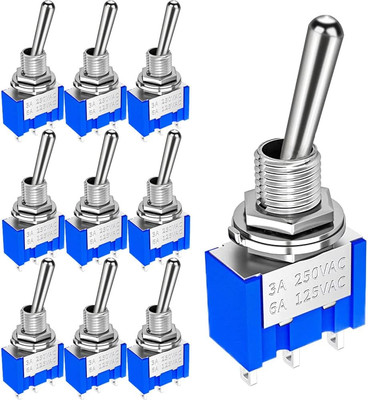 10pcs 6A/125V 3A/250V ON/Off/ON Miniatur Kippschalter 3 Klemmen 3 Position SPDT 