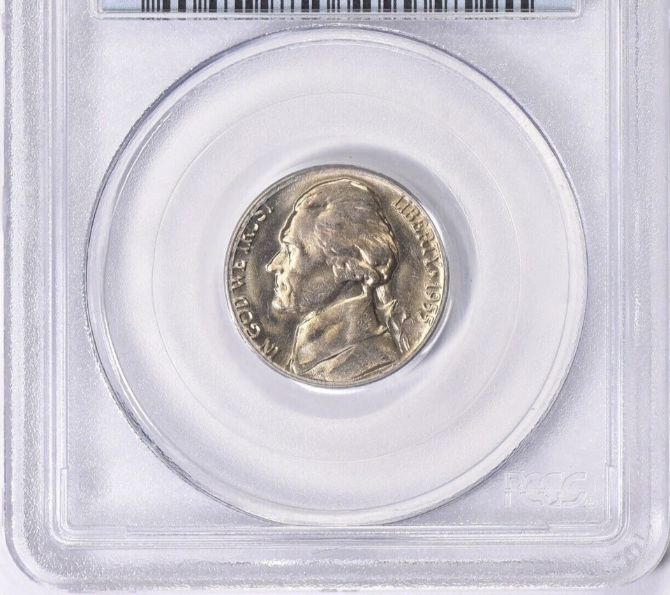 1955-D/S Jefferson Nickel Overmintmark OMM-4 PCGS MS-65 Mint Error D Over S - Image 2 of 4