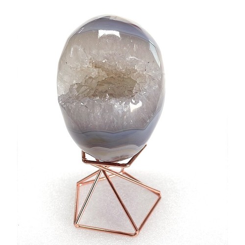 Huevo de cristal tallado 298 g AGATE GEODE, súper realista, decorador para el hogar, 7,5 cm - Imagen 6 de 11