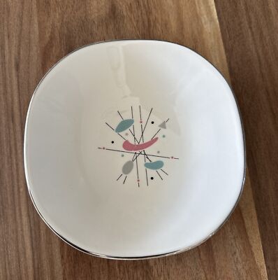 Atomic Mid Century Modern 6'' Dessert Bowl Edwin Knowles K-5069 Mobile Pattern
