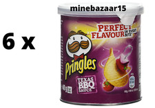 Pringles Texas BBQ Sauce Potato Chips - 40g - Pack of 6
