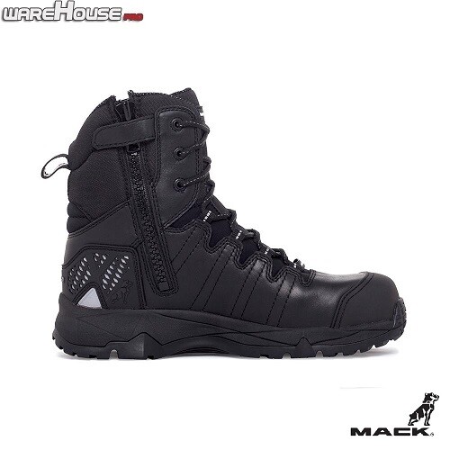 New MACK Terrapro Leather Work Safety Boot with Side Zip, Composite Toe Bump Cap - Picture 11 of 20