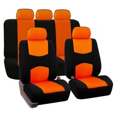 Orange Black 2 Row Car Seat Covers Orange Black 2 Row Car Seat Covers