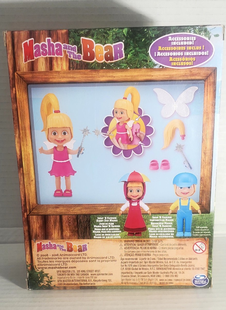 masha様 Masha and the Bear Snap N Fashion Birthday Masha Figure Spin