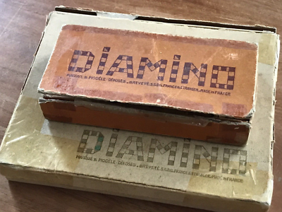 Jeu De Société Diamino En Bois Ancien - Boîte Et Notice Incluses - Occasion Très Bon état