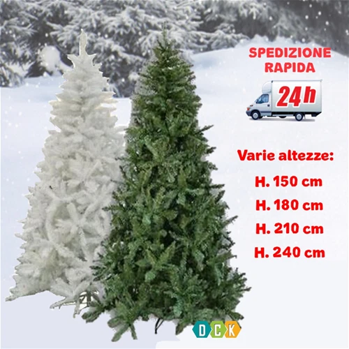 Albero Di Natale Innevato Rotex Ad Apertura Rapida – 210 Cm, Super Folto, Effetto Ombrello