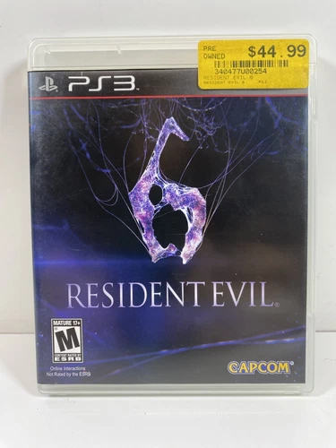 Resident Evil 6 Sony PlayStation 3, 2012 Video Game Capcom Rated Mature