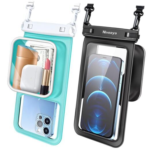 [Floatable] Floating Waterproof Phone Pouch 2 Pack-Up to 8.5