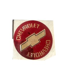Vintage embossed Chevrolet decal Sticker Flat Automobile New Original Old Stock