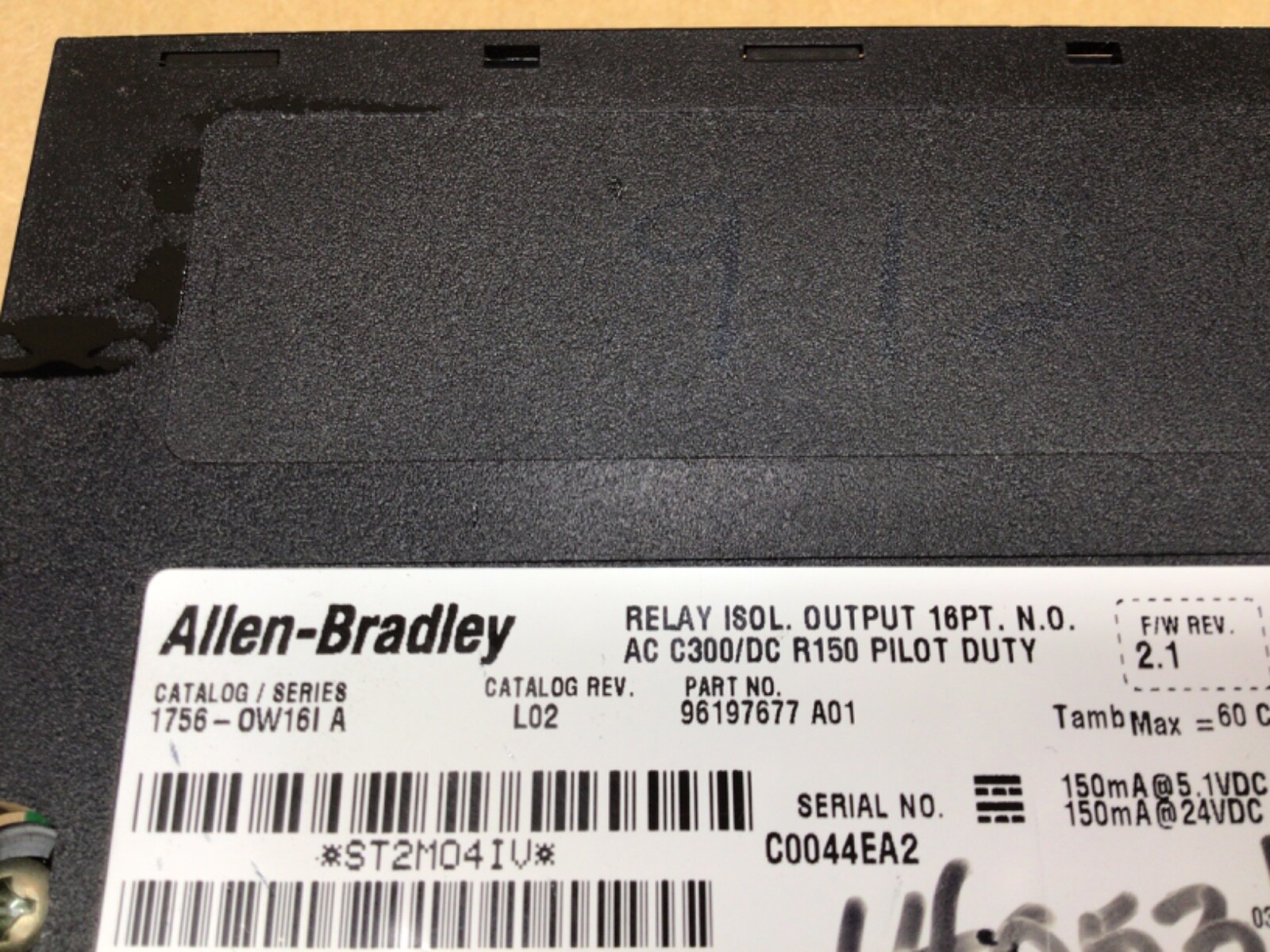 ALLEN BRADLEY OUTPUT MODULE 1756-OW16I SER A, PART NO: 96197677  