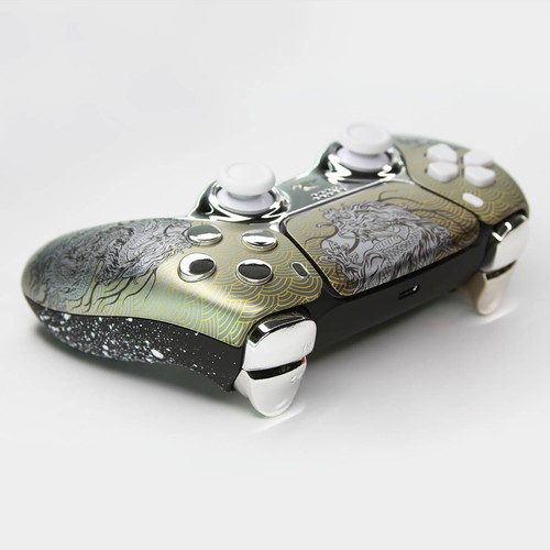 Silver Dragon Killscreen x Sony DualSense PlayStation 5 PS5 Controller Clicky - Picture 2 of 10