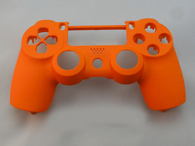 Soft Touch Orange Front Face Shell For PS4 Controller - New - For current gen