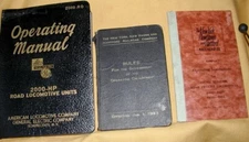 ROAD LOCOMOTIVE OPERATING MANUAL GE ALCO  2000  HP PA-  & Others  Vintage  Rare