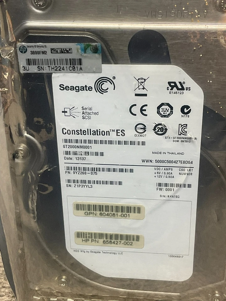 Seagate Constellation ES ST2000NM0001 🛡️ 2TB 7200 RPM 6 Gb/s SAS HDD Tested - Image 4 of 4
