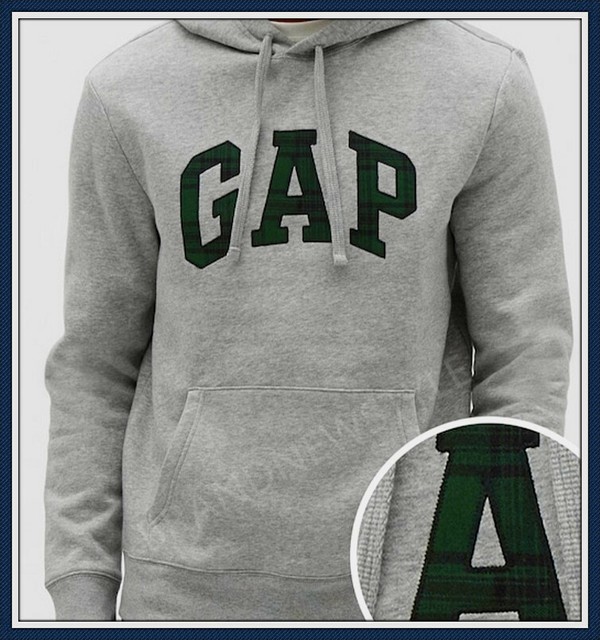gap logo fleece pullover hoodie