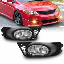Fit For 2009-2011 Honda Civic Sedan Lens 1 pair Front Bumper fog light