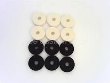 True Custom Shop® Black and White Strap Button Mounting Felt Washers for Fender