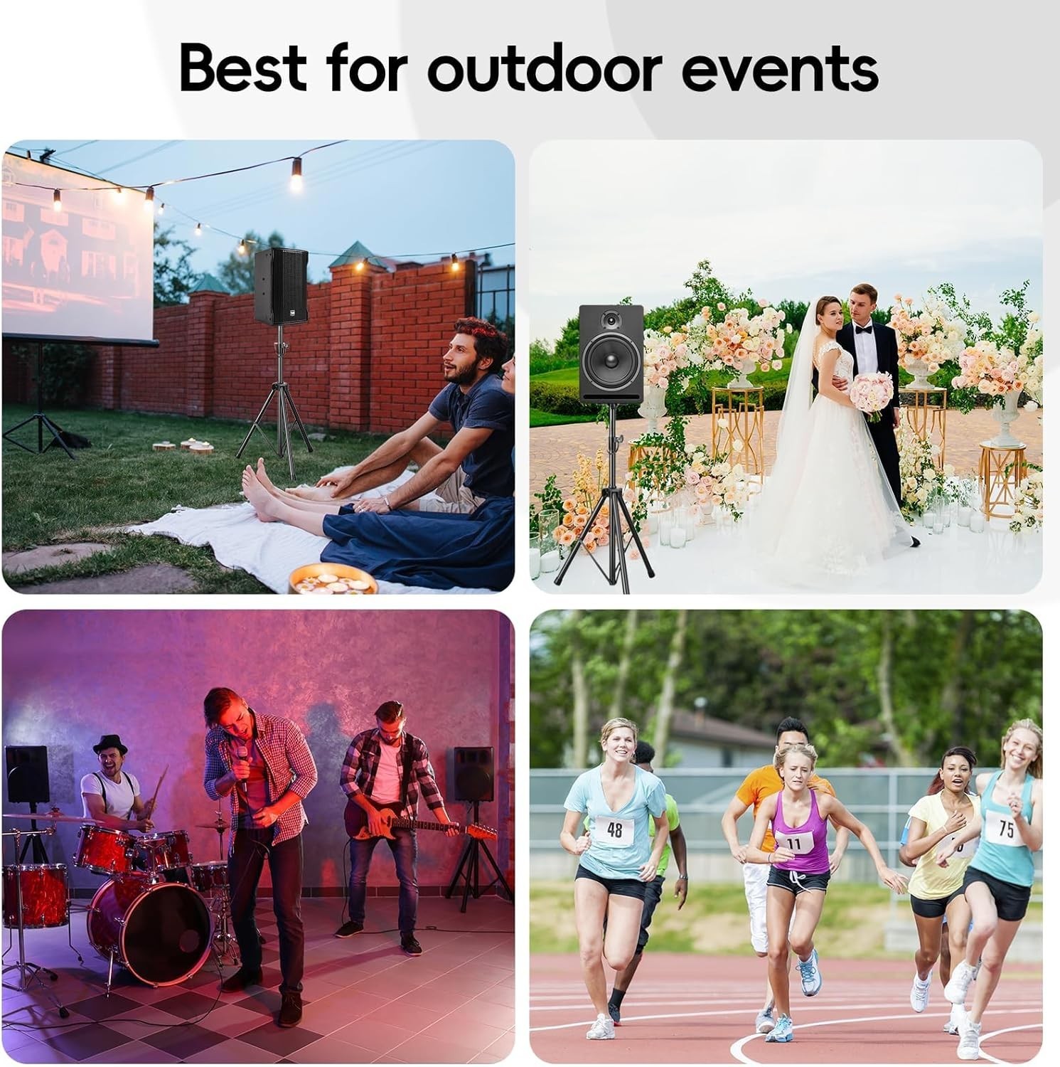 Adjustable Height Tripod Stands for Concerts & Parties