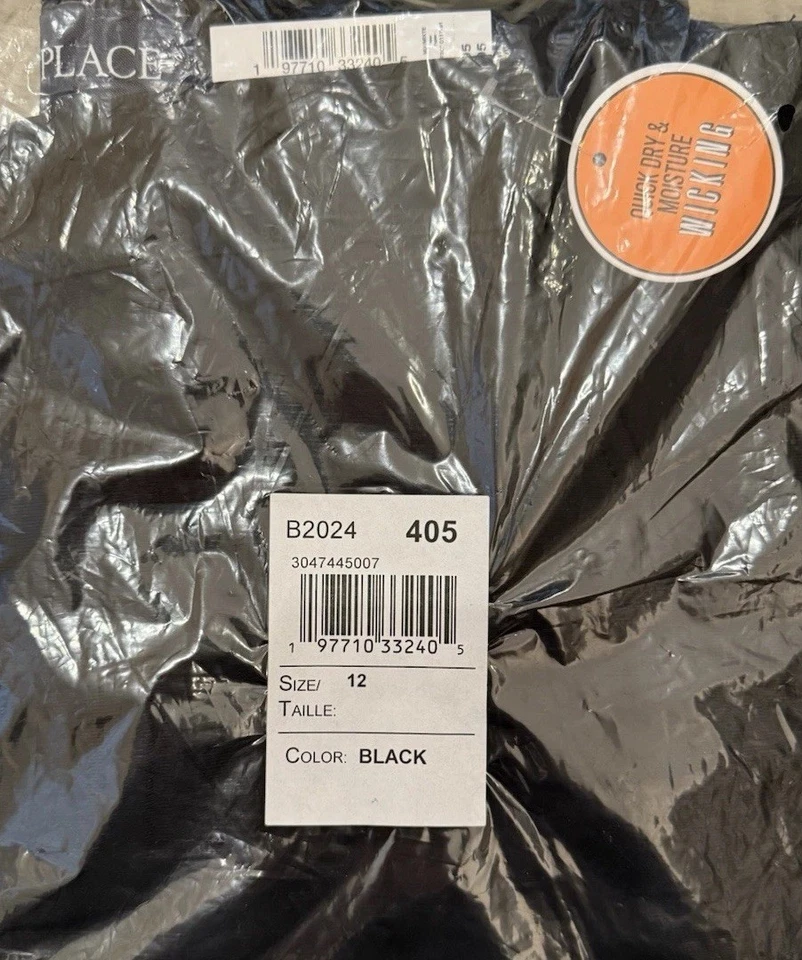 NEW Children’s Place Boys Sz 12 Quick Dry Uniform Chino Pants Concert Black - Image 3 of 3