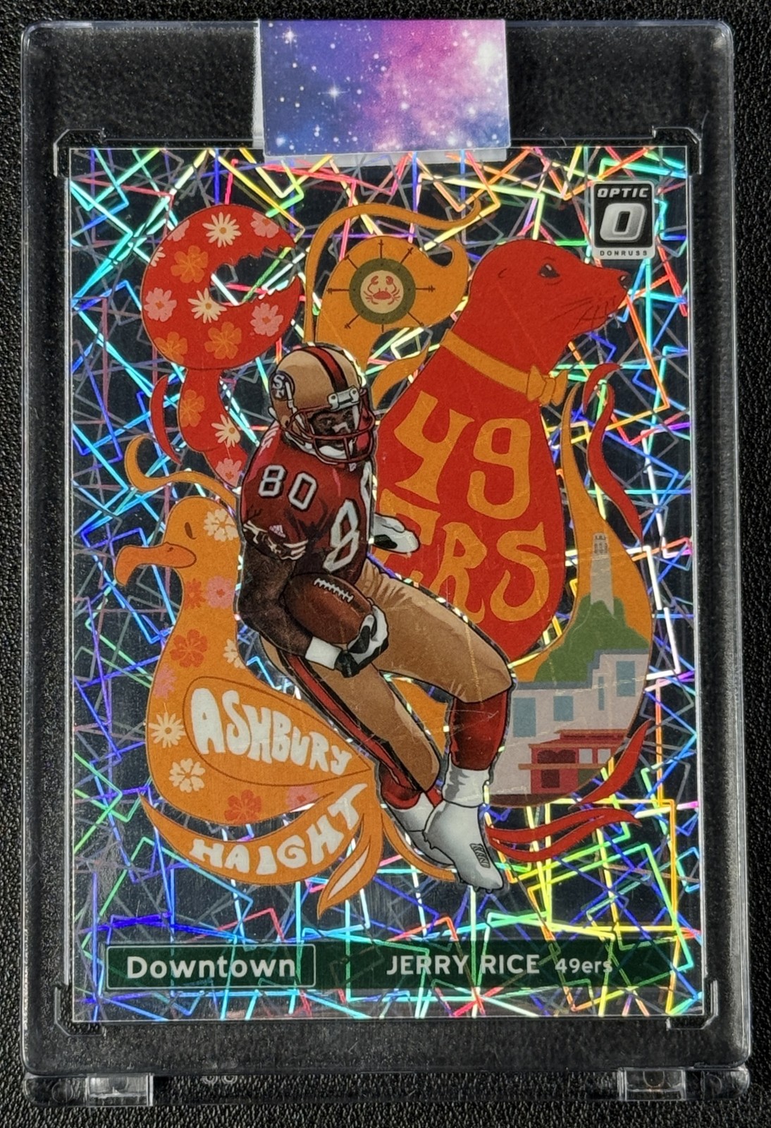 JERRY RICE 2021 PANINI DONRUSS OPTIC #DT-30 DOWNTOWN! PRIZM CASE HIT SSP 49ERS