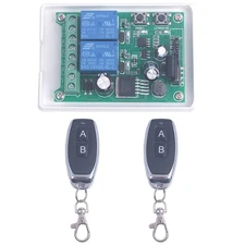 Wireless Remote Relay Switch DC 12V-48V 24V 36V 2 Channel Multi-Function Remo...