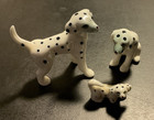 Vintage Miniature Dalmatian Family Figurine Set Bone China 3 Pcs 1950's Pristine — photo 1