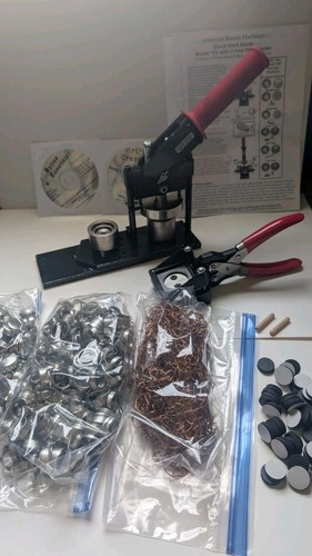 American Button Machines 1" Professional Button Maker Press Plus Accessory Kit