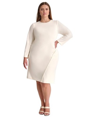 plus size beaded sheath dress Adrianna Papell Plus Size Beaded Cocktail Dress, Biscotti, Size: 16