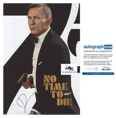 DANIEL CRAIG AUTOGRAPH SIGNED 12x18 PHOTO JAMES BOND 007 NO TIME TO DIE  G2U