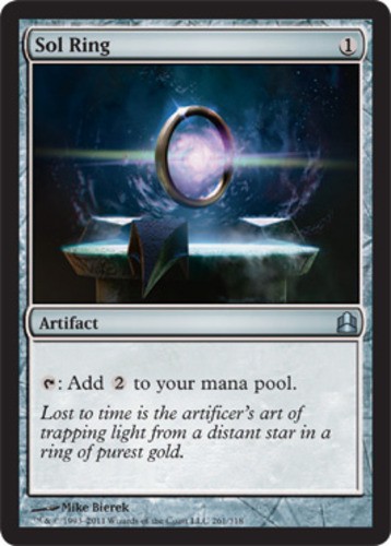 1x Sol Ring Heavy Play, English Commander 2011 MTG Magic