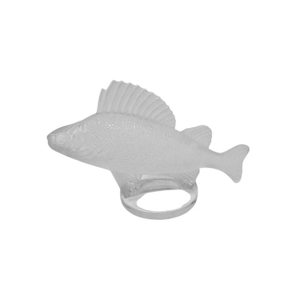 Cristal Lalique París Francia Percha Coche Mascota Pez Pisapapeles Firmado Arte Vidrio Foto 4 de 4