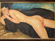 Large Original oil painting replica of Modigliani Reclining Nude from the Back