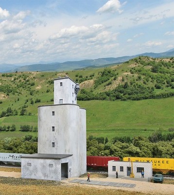 Walthers Cornerstone N Scale Building/Structure Kit Prairie Co-Op Elevator