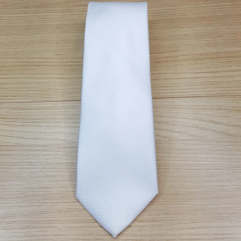 Corbata de cuello PERRY ELLIS para hombre blanca lisa texturizada moderna clásica Foto 2 de 4