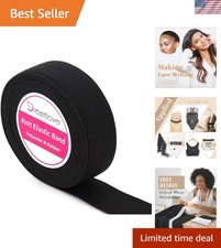 Adjustable Elastic Wig Band - 1 Inch Wide Multi-Use Band for Seamless Crafting
