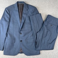 J Crew Ludlow Tollegno Wool Suit Set Blazer Coat Pants 36S Mens 30x30 Slim Blue