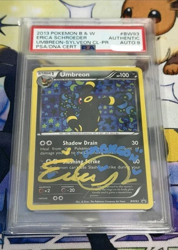 2025 Pokemon Umbreon BW93 Erica Schroeder Signed Auto 9 Authentic PSA/DNA
