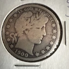 2 NICE SILVER BARBER HALF DOLLARS 1900 & 1915S SEE PHOTOS!!!!!!!!!!!!!!!!