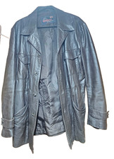 Vintage Jacke Windsor Leatherwear Schwarz/Braun Herren Gr.44"