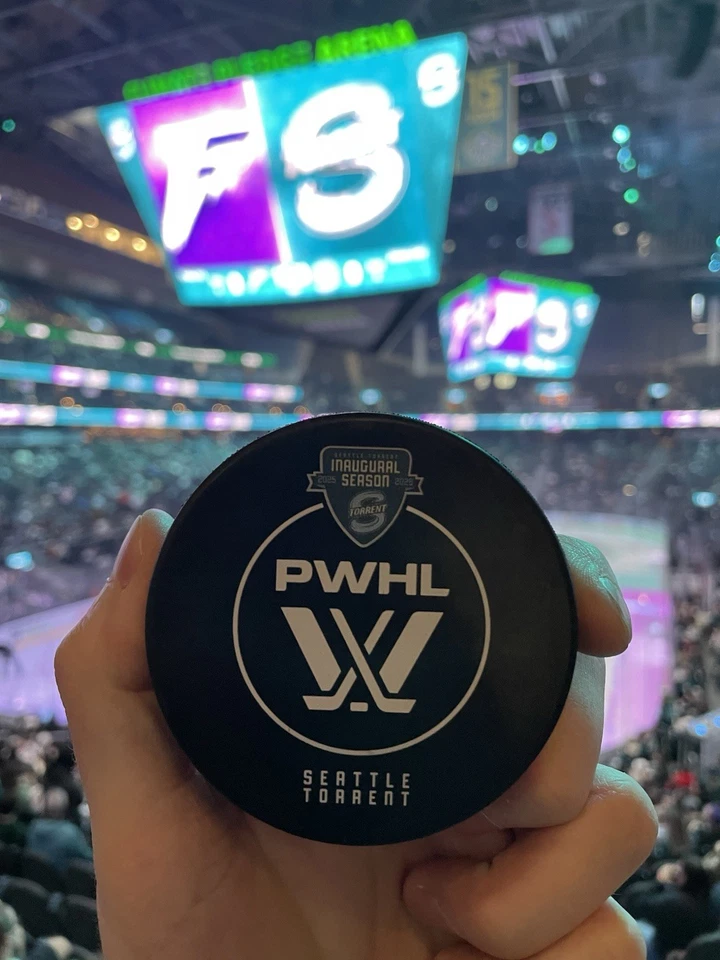 Seattle Torrent PWHL Inaugural Home Game Puck 11/28/25 vs Minnesota Frost - Image 2 of 2