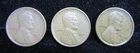 1914-S LINCOLN CENTS - LOT OF 3 - ALL NICE FINE OR BETTER - SEMI KEY DATES