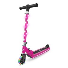 Jetson Kids Kick Scooter Adjustable LED Lights Folding Beginner Pink Jupiter