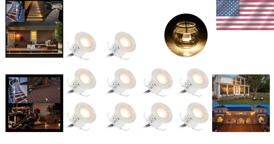 Waterproof Recessed LED Lights - 10 Pack, 500LM for Stylish Outdoor Spaces - Imagem 2 de 4