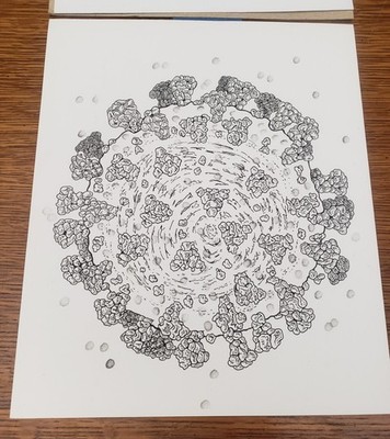 Original Art for 2020 Corona Virus Trading Card by RustyInk